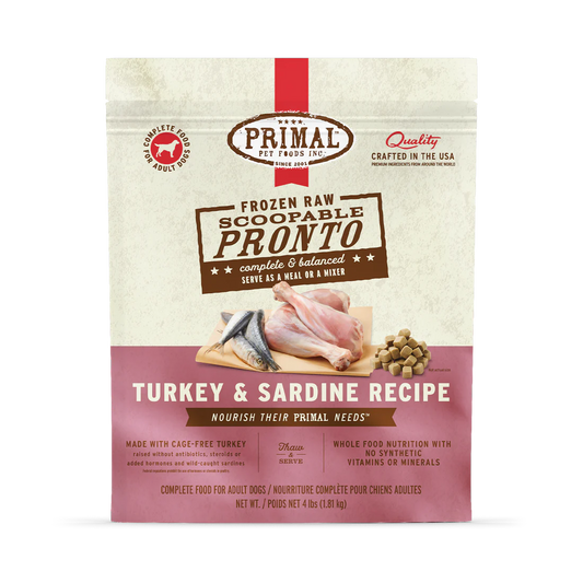 Primal Pronto Turkey & Sardine for Dogs (4lb)