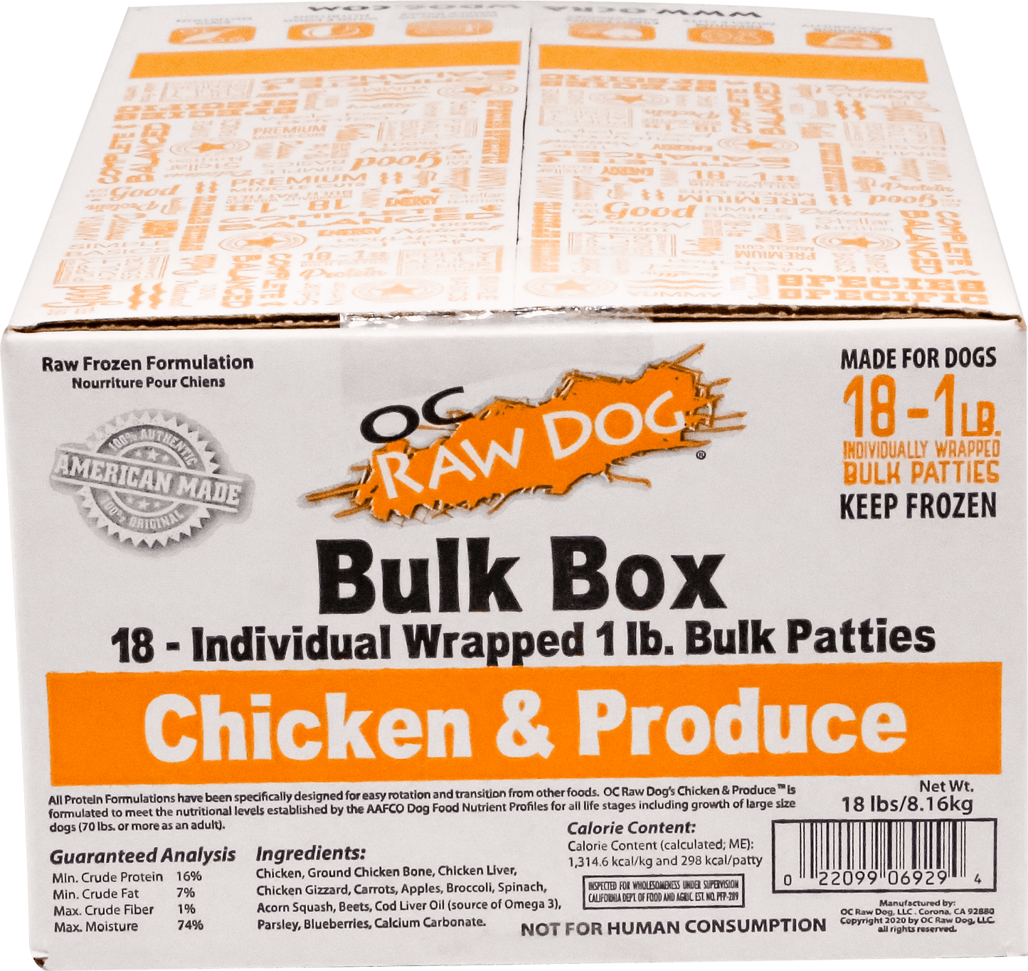 OC Raw Frozen Dog Food