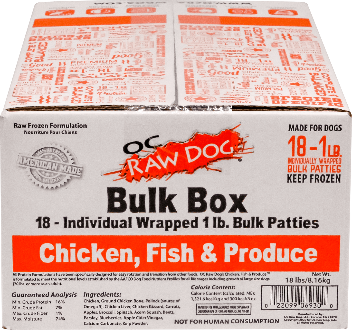 OC Raw Frozen Dog Food