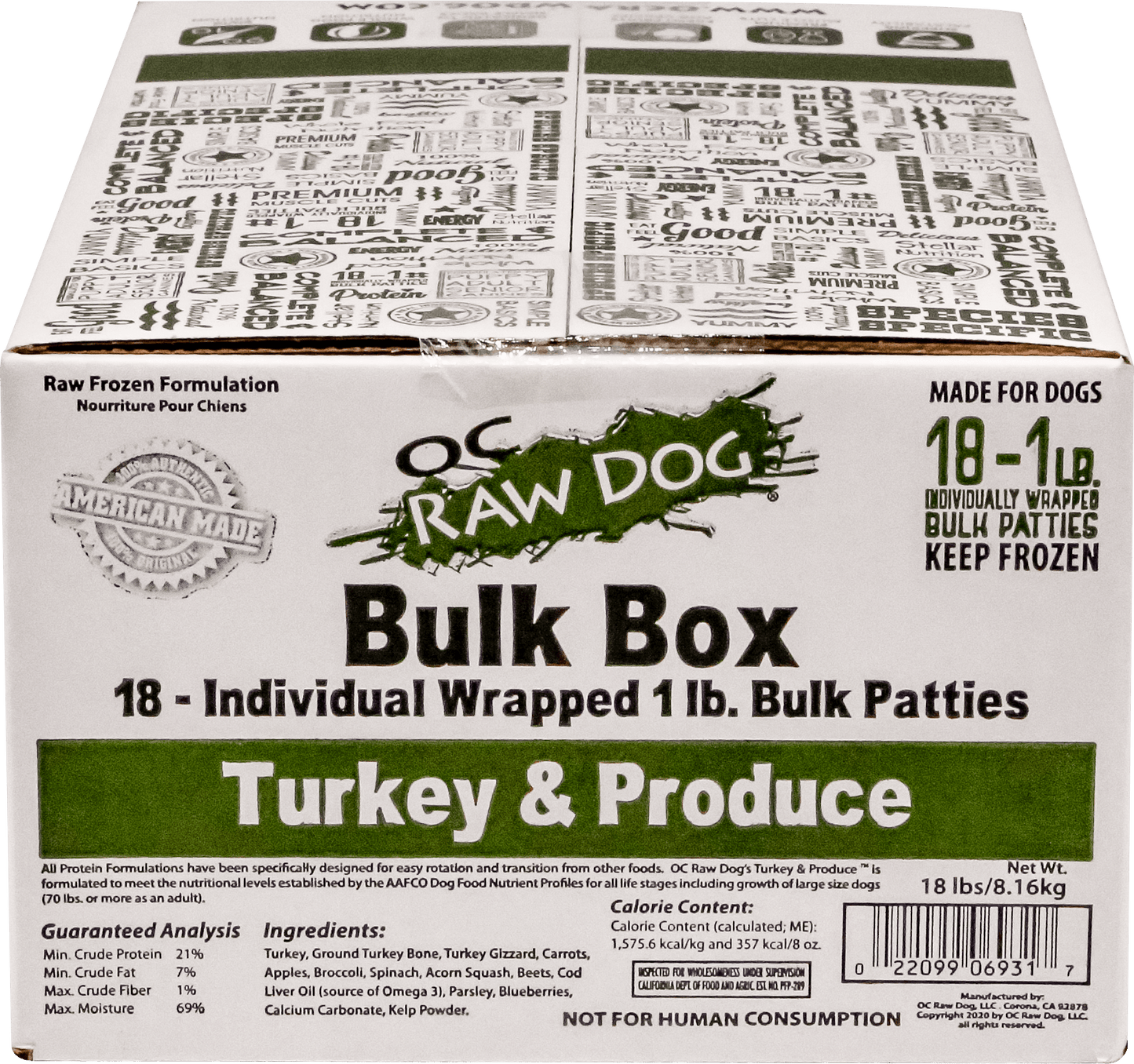 OC Raw Frozen Dog Food