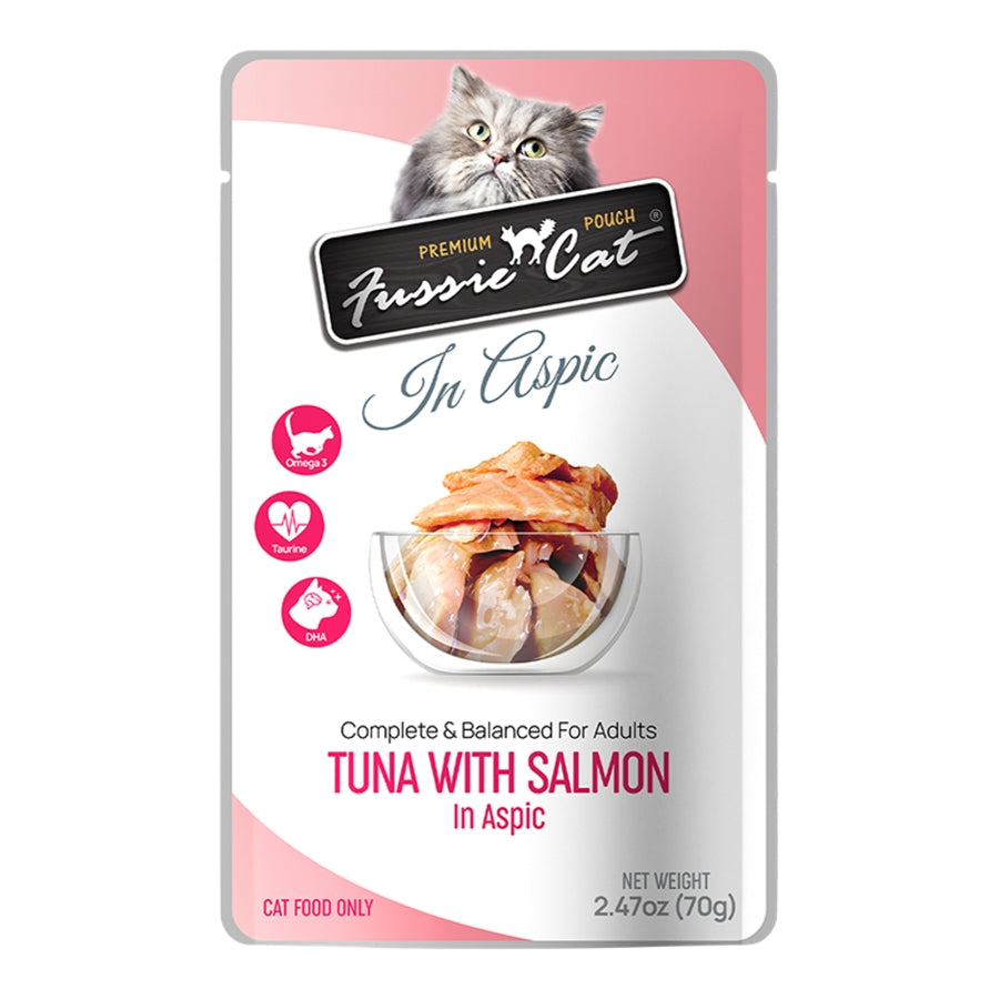 Fussie Cat GF Tuna w/Salmon 2.47oz Pouch