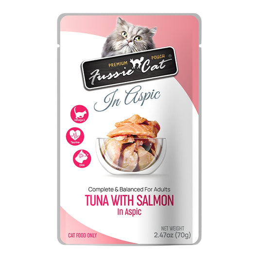 Fussie Cat GF Tuna w/Salmon 2.47oz Pouch
