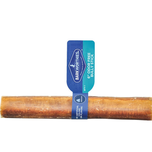 Barkworthies Odor Free Dog Bully Stick 6"