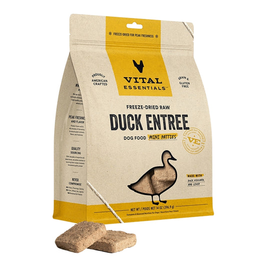 Vital Essentials FD Raw Dog Mini Patties 14 oz - Duck