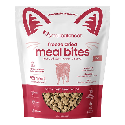 SmallBatch FD Mealbites for Cats 10oz - Beef special order