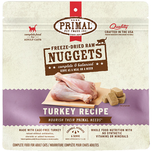 Primal FD Turkey Nuggets for Cats 14 oz