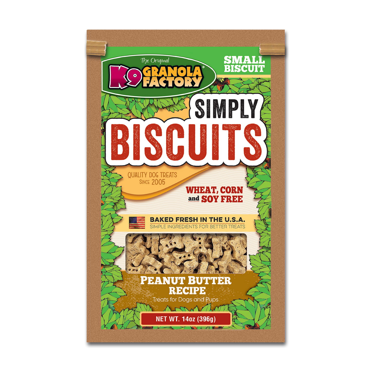 K9 Granola Factory Peanut Butter Flavored Dog Biscuits (14oz)