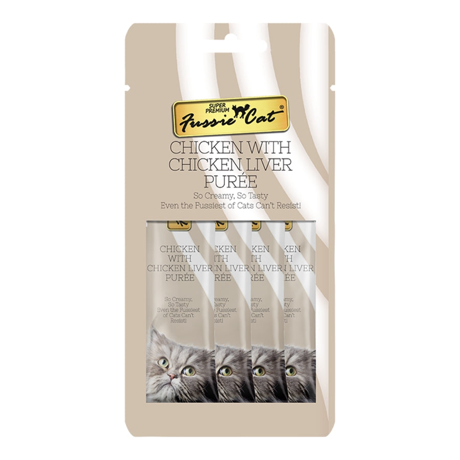 Fussie Cat Puree Treats in Goat Milk