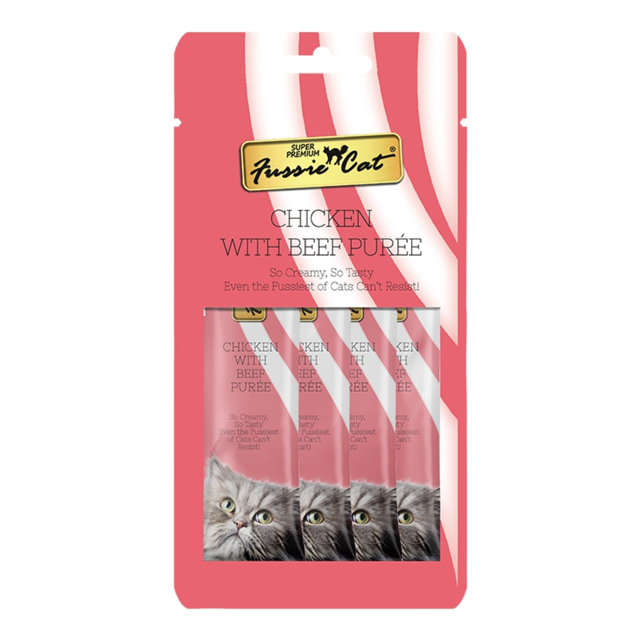 Fussie Cat Puree Treats in Goat Milk
