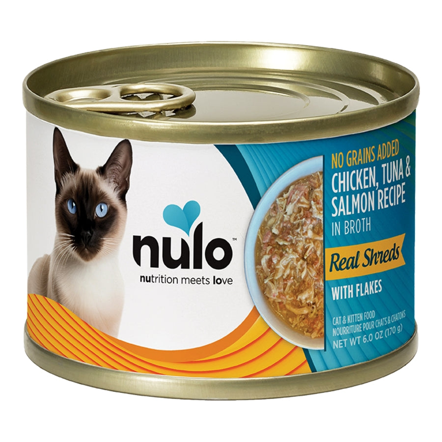 Nulo Real Shreds with Flakes Chicken & Salmon Recipe Canned Cat & Kitten Food 6 oz