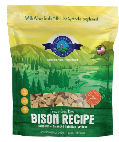 Shepherd Boy Farm Freeze-Dried Bison Recipe 14 oz