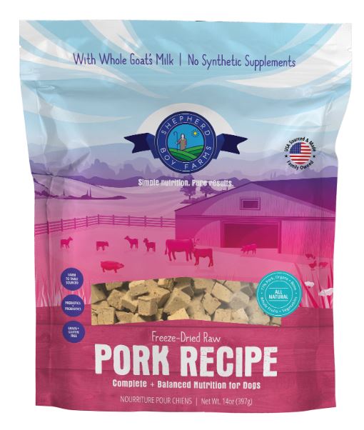 Shepherd Boy Farm Freeze-Dried Pork Recipe 14 oz