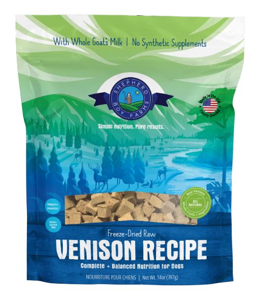 Shepherd Boy Farm Freeze-Dried Venison Recipe 14 oz