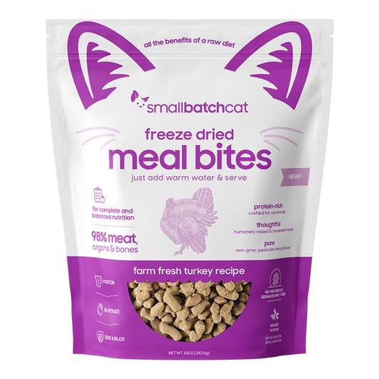SmallBatch FD Mealbites for Cats 10oz - Turkey special order