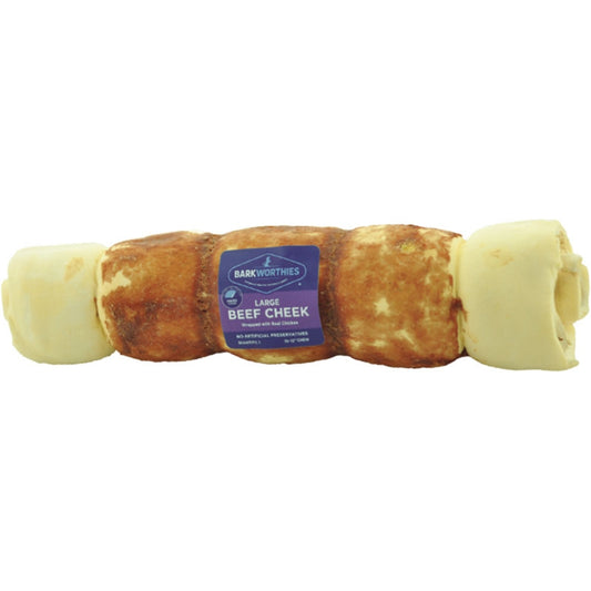 Barkworthies Beef  Cheek Chicken Wrapped Large