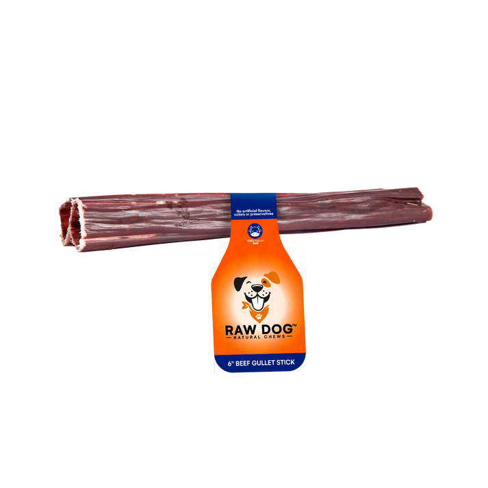 Raw Dog Natural Chews Beef Gullet Stick 6"