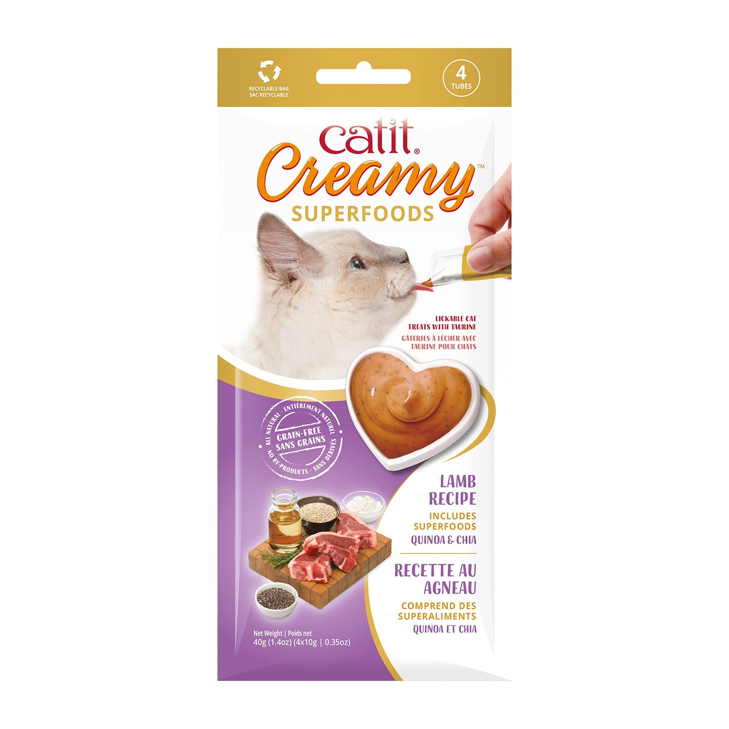 Catit Creamy Superfood Lamb/Quinoa 4 pack