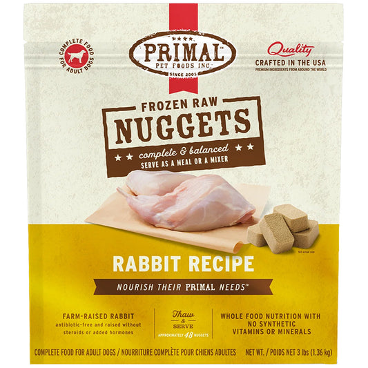 Primal Canine FZN Rabbit Formula 3lb Bag