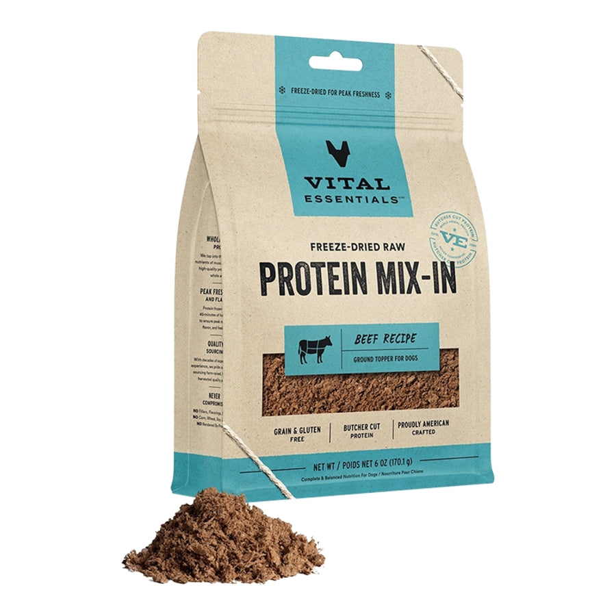 Vital Essentials FD Toppers for Dogs & Cats 6oz - Beef