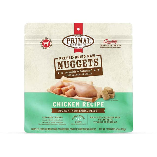 Primal GF/FD Chicken Nuggets For Dogs 14oz Pouch