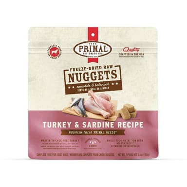 Primal FD Dog Nuggets Turkey & Sardine Formula 30oz