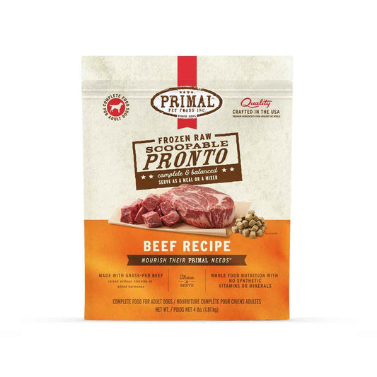 Primal Canine FZN Beef Pronto Formula 4lb Bag