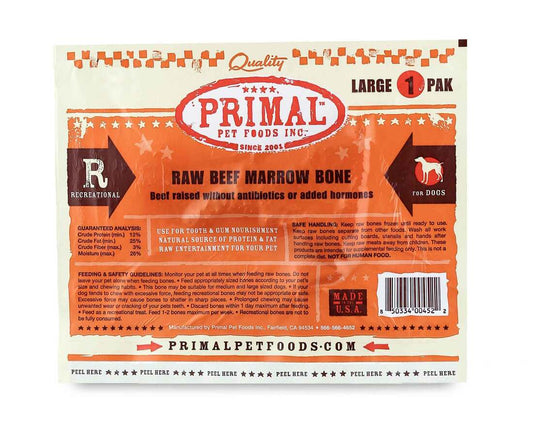 Primal Fzn Beef Marrow Bone for Dogs LG