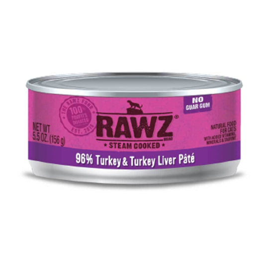RAWZ Turkey and Turkey Liver Pate for Cats (5.5oz)