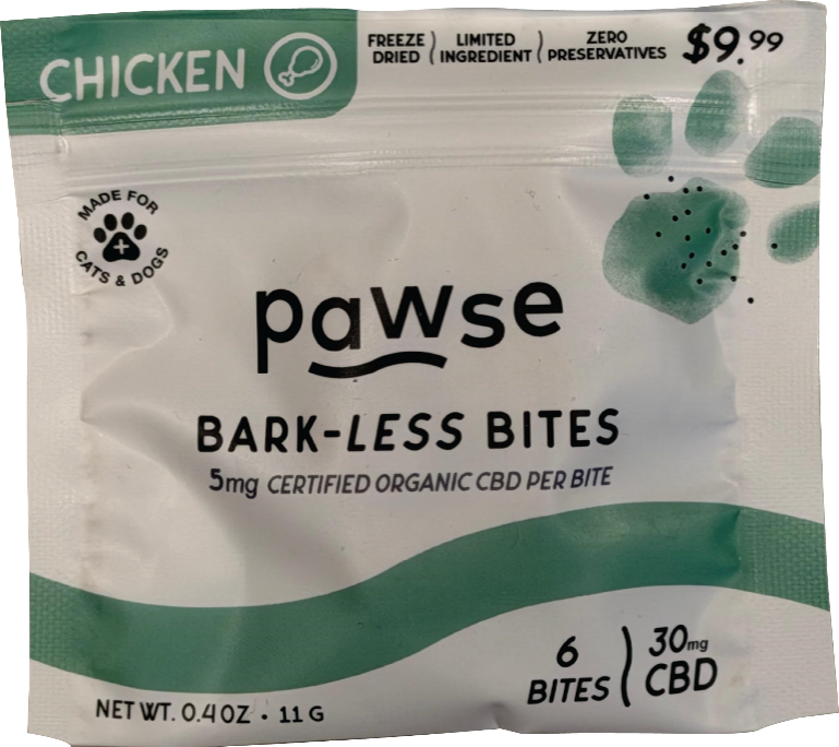 Paws Bark-Less Bites CBD Treats for Dogs (6ct)