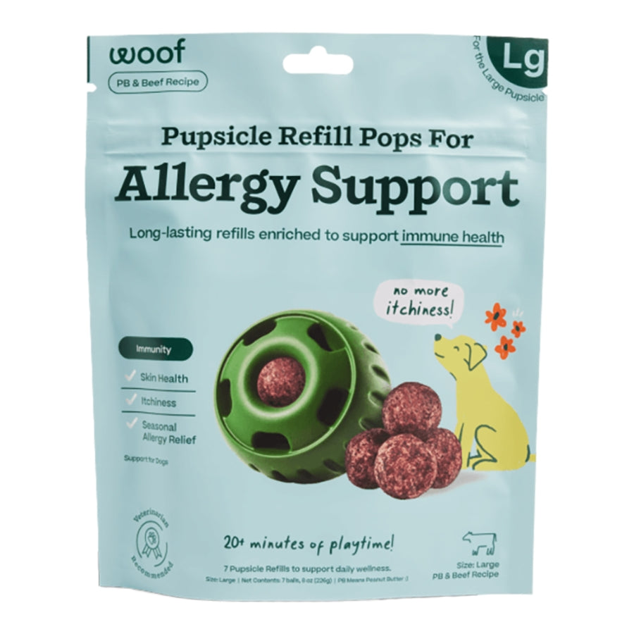 Woof Pupsicle Allergy Support Refill for Large Dogs  8 oz - PB and Beef