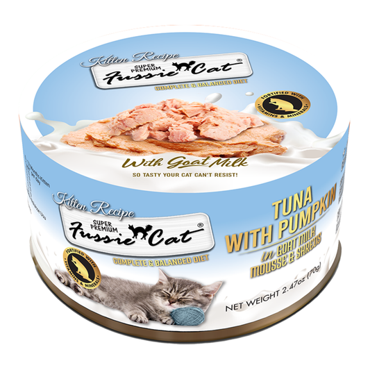 Fussie Cat Goat's Milk Tuna with Pumpkin Kitten Recipe (2.47oz)