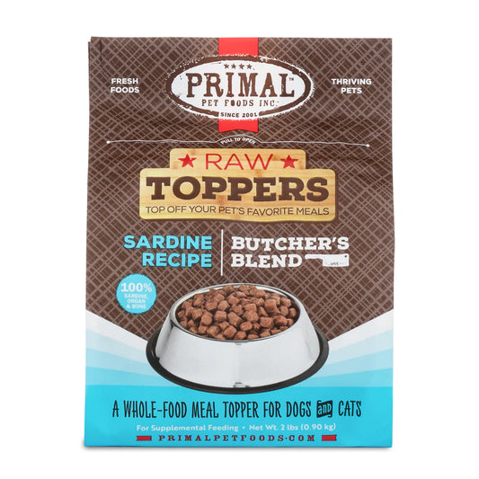 Primal Butcher's Blend Meal Topper for Dogs and Cats (2lb) - Sardine
