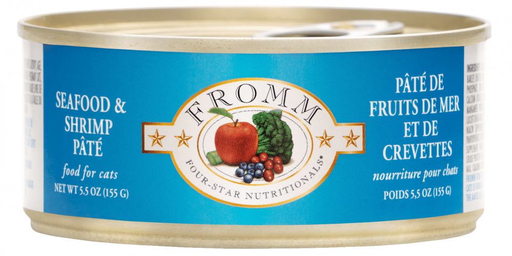 Fromm 4-Star Seafood & Shrimp Pate for Cats 5.5oz Can