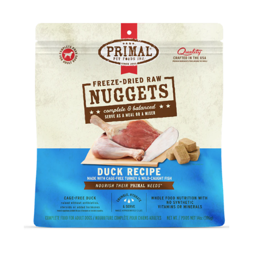 Primal GF/FD Duck Nuggets For Dogs 14 oz