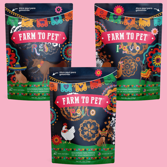 Farm to Pet Premios Para Perros Fiesta Chips (4oz)