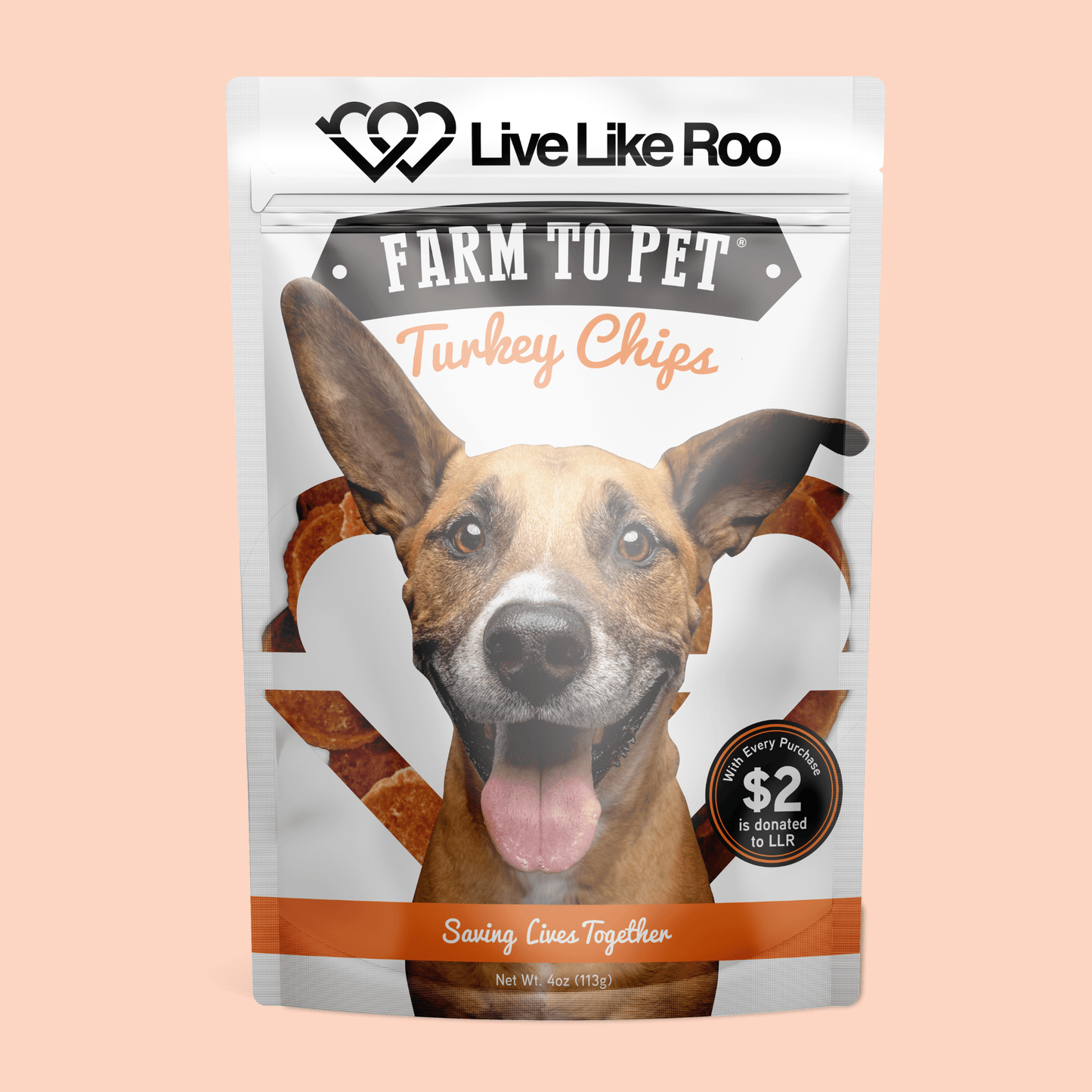 Farm to Pet Chips 4oz - Live Like Roo Turkey