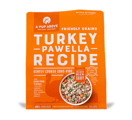 A Pup Above Gently Cooked Turkey Pawella