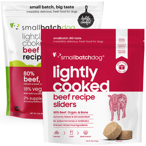 Smallbatch FRZN Lightly Cooked Beef Formula for Dogs (5lb Bag)
