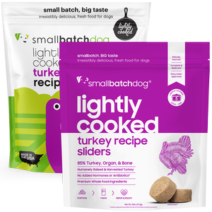 Smallbatch Lightly Cooked Turkey Sliders for Dogs
