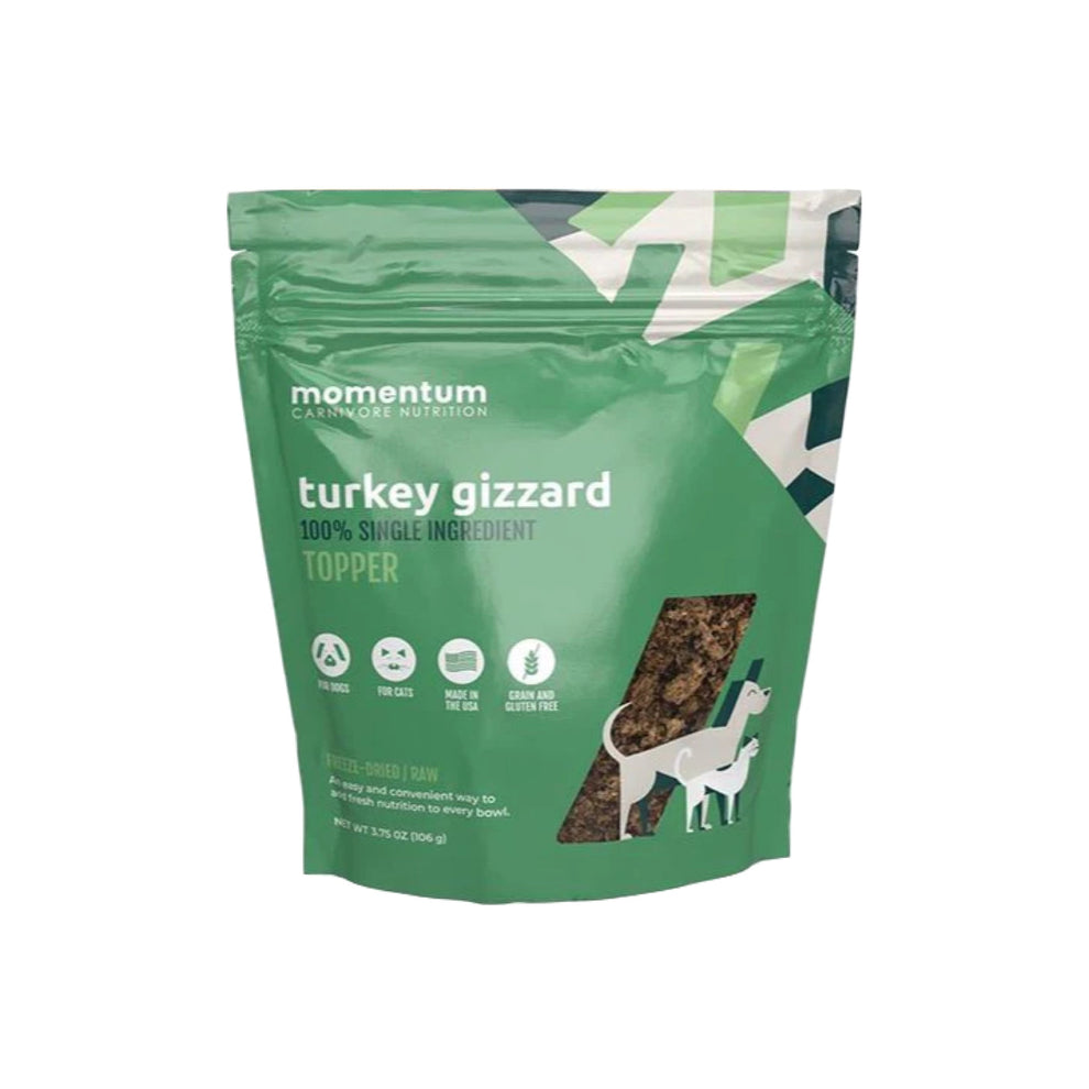 Momentum FD Raw Topper for Dogs and Cats 3.75oz - Turkey Gizzard