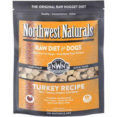 NW Naturals FZN Nugget Dog Turkey 6lb
