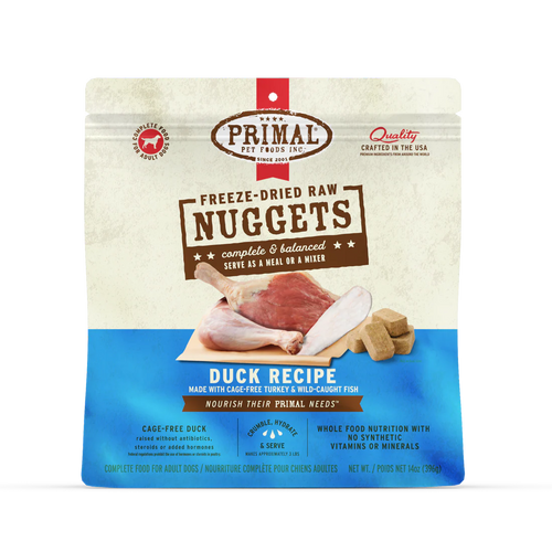 Primal FD Duck/Turkey/Fish Nuggets for Dogs 14oz