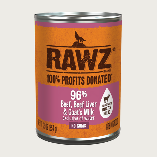 RAWZ Beef, Beef Liver & Goats's Milk Recipe for Dogs 12.5oz
