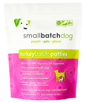 SmallBatch Frozen Turkey Patties for Dogs