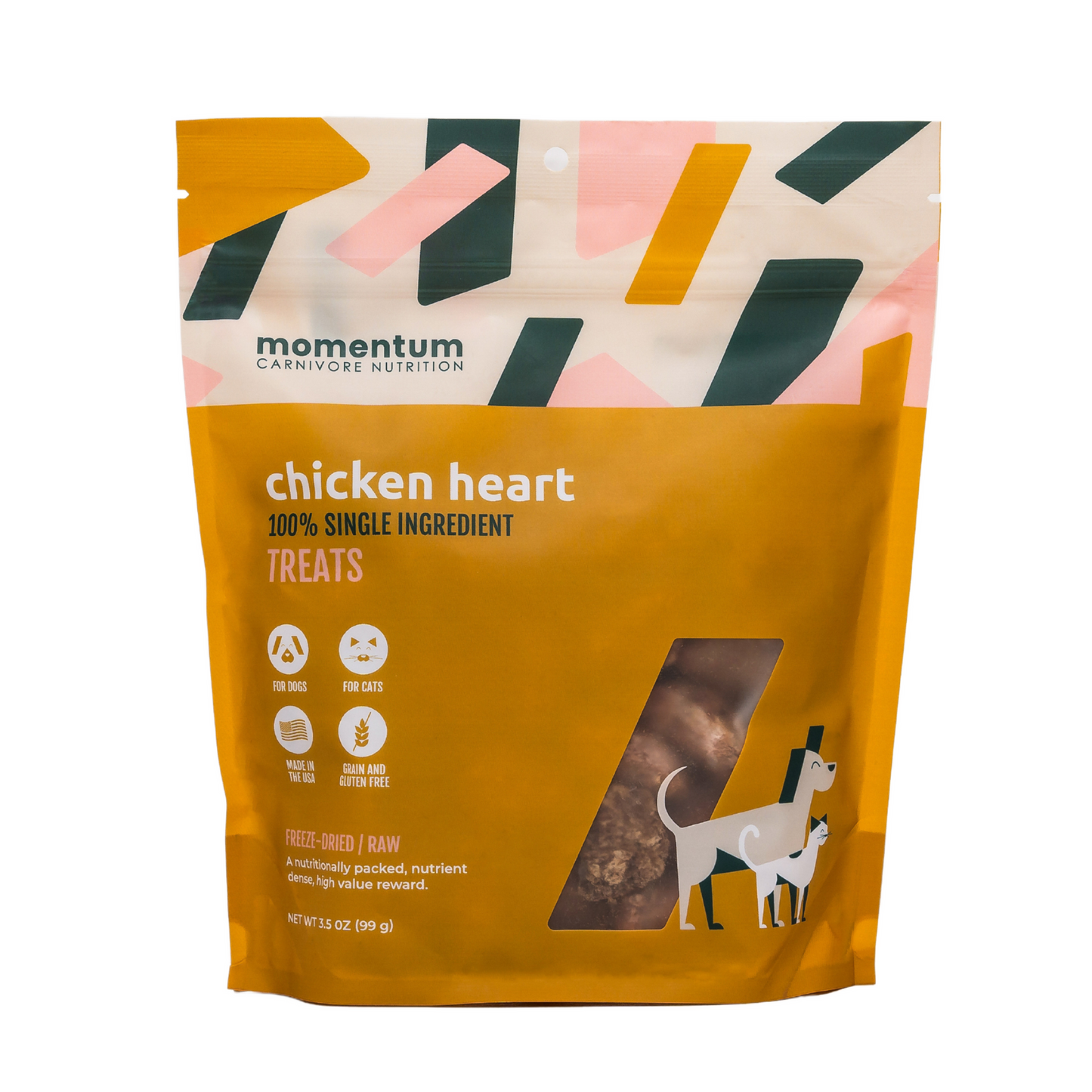 Momentum FD Cat Treats - Chicken Heart 1.9oz