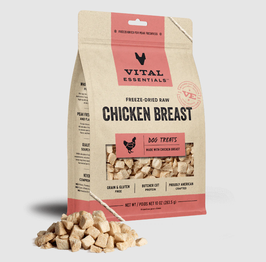 Vital Essentials FD Chicken Breast Dog Treats 10 oz