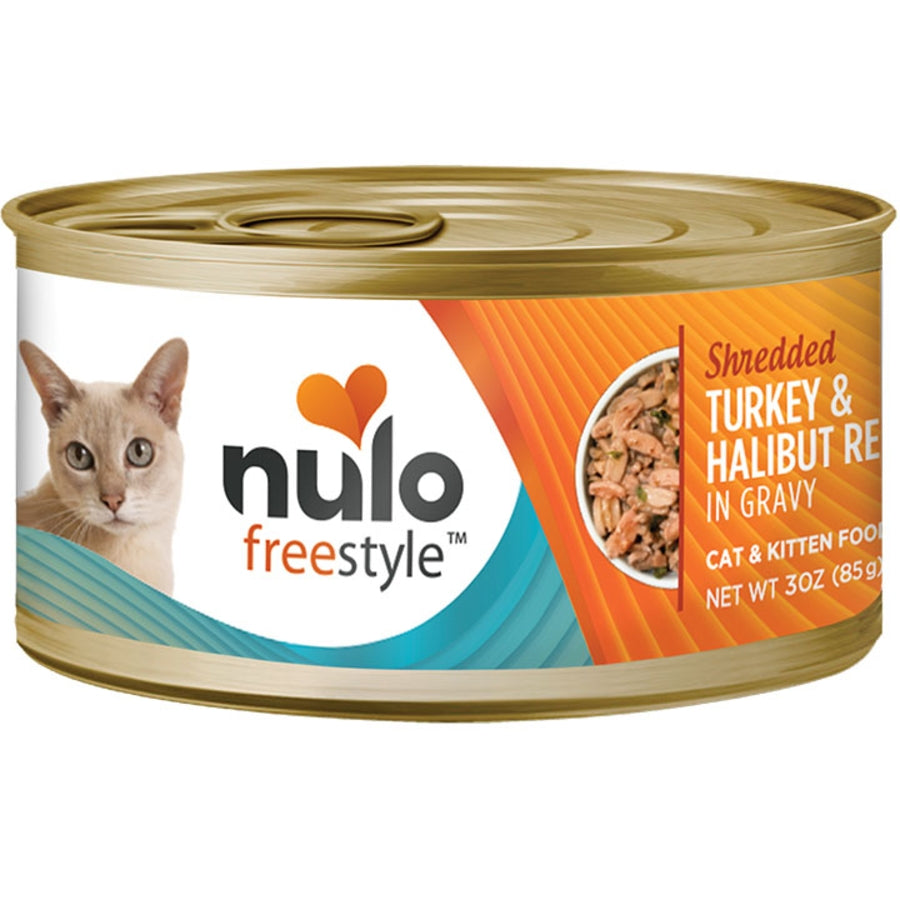 Nulo Freestyle Shredded Turkey & Halibut Canned Cat Food 3oz