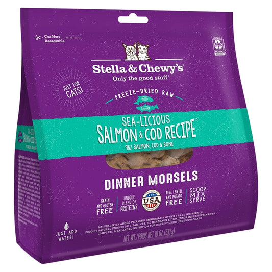 Stella & Chewy's  Salmon & Cod FD Morsels for Cats 18 oz