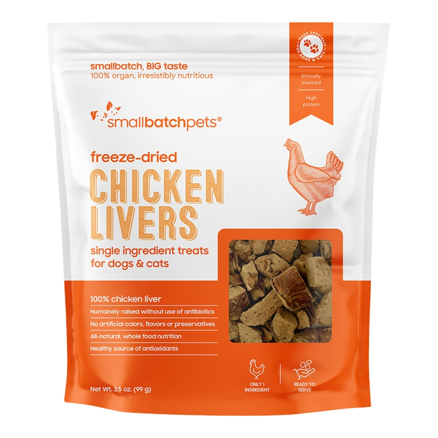 Smallbatch FD Chicken Livers for Dogs & Cats 3.5oz