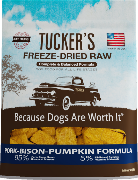 Tuckers Raw FD for Dogs - Pork/Bison 14 oz